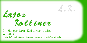 lajos kolliner business card